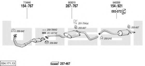 BOSAL 03417113 Система выпуска ОГ
