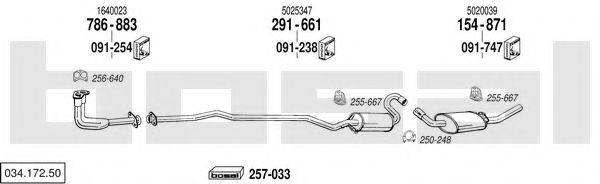 BOSAL 03417250 Система выпуска ОГ