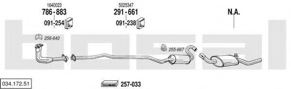 BOSAL 03417251 Система выпуска ОГ