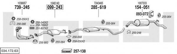 BOSAL 03417263 Система выпуска ОГ