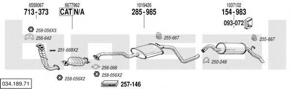BOSAL 03418971 Система выпуска ОГ