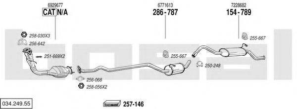 BOSAL 03424955 Система выпуска ОГ