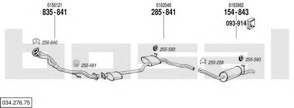 BOSAL 03427675 Система выпуска ОГ