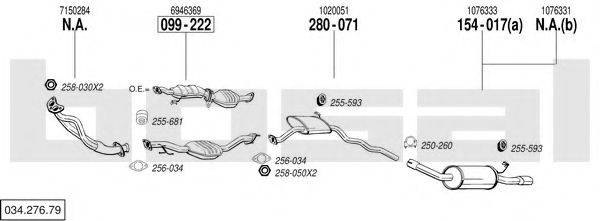 BOSAL 03427679 Система выпуска ОГ