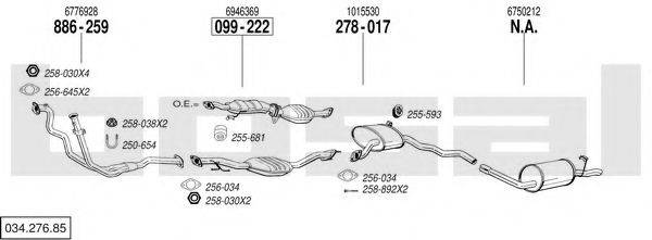 BOSAL 03427685 Система выпуска ОГ