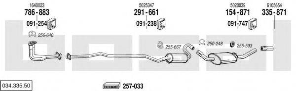 BOSAL 03433550 Система выпуска ОГ