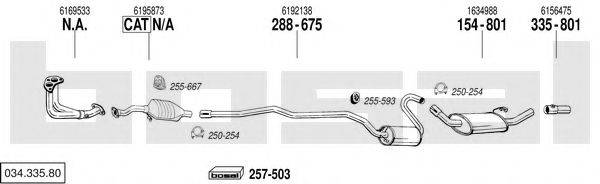 BOSAL 03433580 Система выпуска ОГ