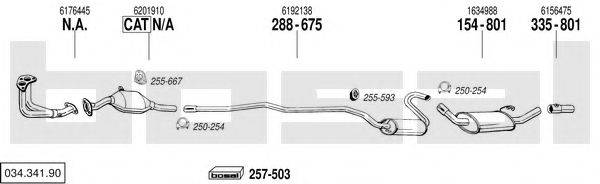 BOSAL 03434190 Система выпуска ОГ