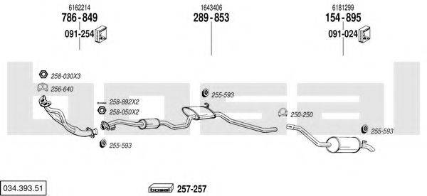 BOSAL 03439351 Система выпуска ОГ