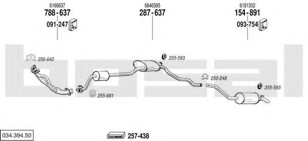 BOSAL 03439450 Система выпуска ОГ