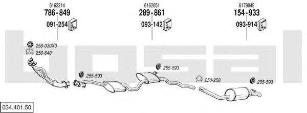 BOSAL 03440150 Система выпуска ОГ