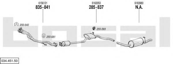 BOSAL 03445150 Система выпуска ОГ