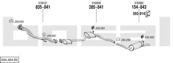 BOSAL 03445450 Система выпуска ОГ