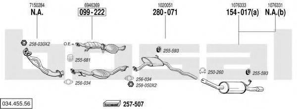 BOSAL 03445556 Система выпуска ОГ