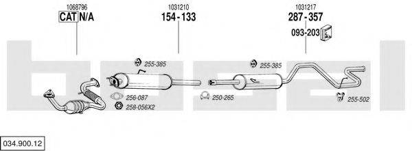 BOSAL 03490012 Система выпуска ОГ