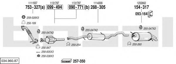 BOSAL 03496087 Система выпуска ОГ