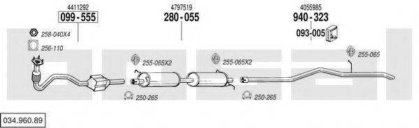 BOSAL 03496089 Система выпуска ОГ