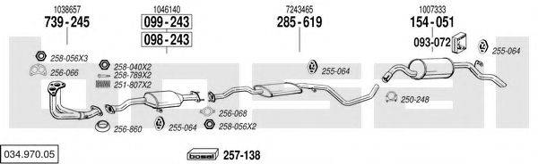 BOSAL 03497005 Система выпуска ОГ