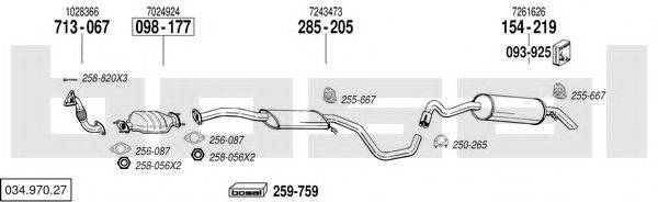 BOSAL 03497027 Система выпуска ОГ