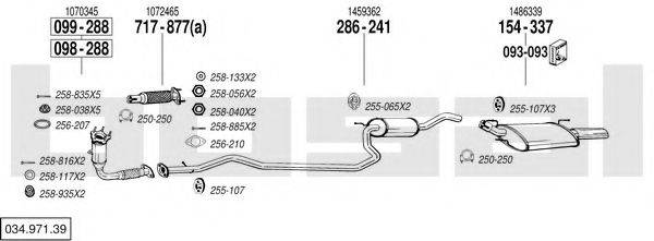 BOSAL 03497139 Система выпуска ОГ