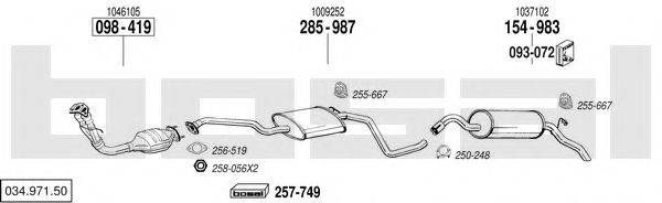 BOSAL 03497150 Система выпуска ОГ