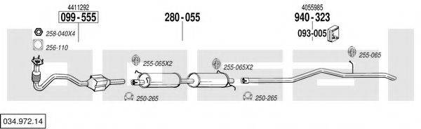 BOSAL 03497214 Система выпуска ОГ