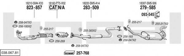 BOSAL 03806781 Система выпуска ОГ