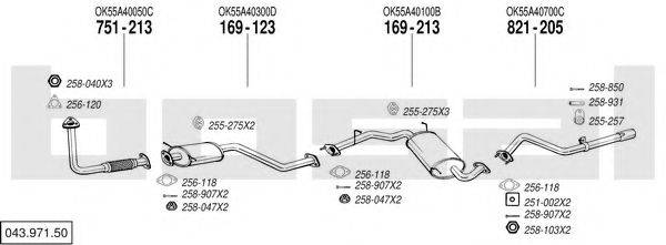 BOSAL 04397150 Система выпуска ОГ