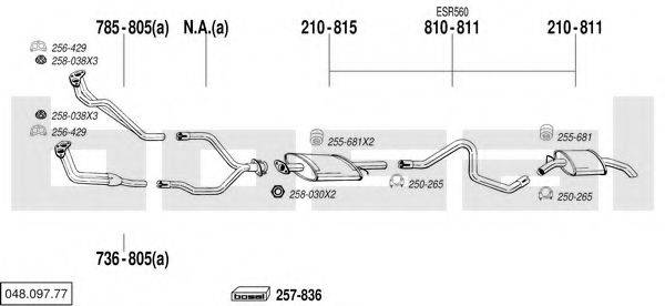 BOSAL 04809777 Система выпуска ОГ