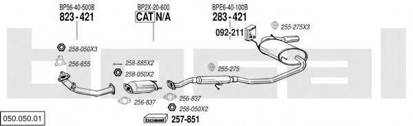 BOSAL 05005001 Система выпуска ОГ