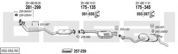 BOSAL 05205250 Система выпуска ОГ