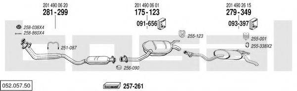 BOSAL 05205750 Система выпуска ОГ