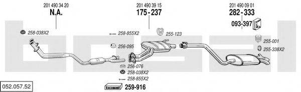 BOSAL 05205752 Система выпуска ОГ