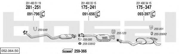 BOSAL 05206450 Система выпуска ОГ