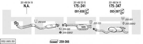 BOSAL 05206550 Система выпуска ОГ
