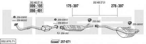 BOSAL 05297071 Система выпуска ОГ