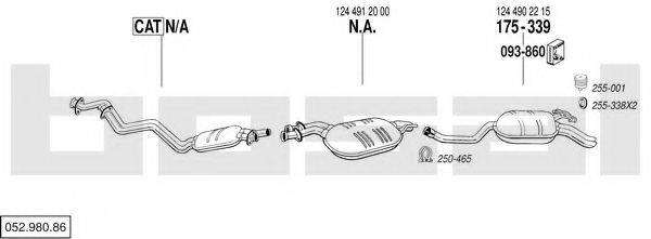 BOSAL 05298086 Система выпуска ОГ