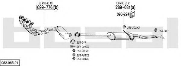 BOSAL 05298501 Система выпуска ОГ