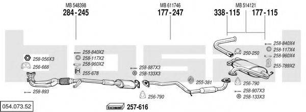 BOSAL 05407352 Система выпуска ОГ