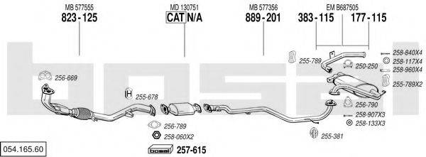 BOSAL 05416560 Система выпуска ОГ