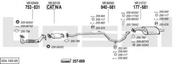 BOSAL 05416565 Система выпуска ОГ