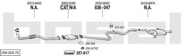 BOSAL 05825370 Система выпуска ОГ