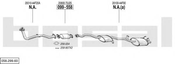 BOSAL 05829960 Система выпуска ОГ