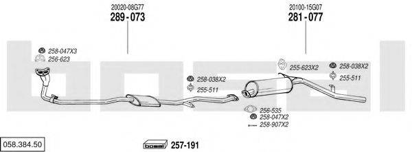 BOSAL 05838450 Система выпуска ОГ