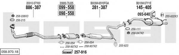 BOSAL 05897018 Система выпуска ОГ