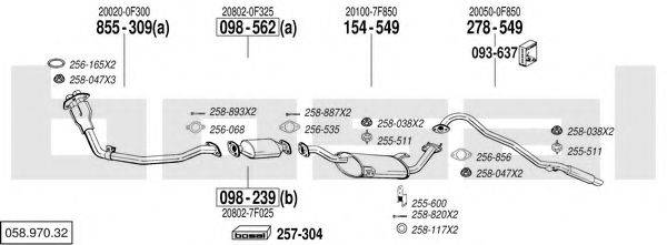 BOSAL 05897032 Система выпуска ОГ