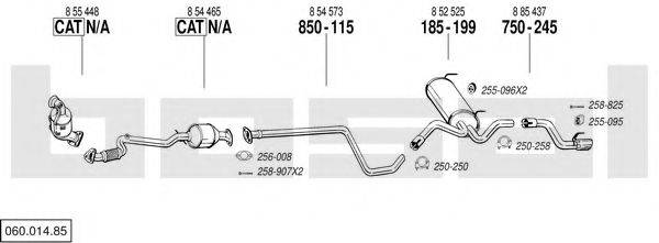 BOSAL 06001485 Система выпуска ОГ