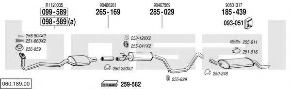BOSAL 06018900 Система выпуска ОГ