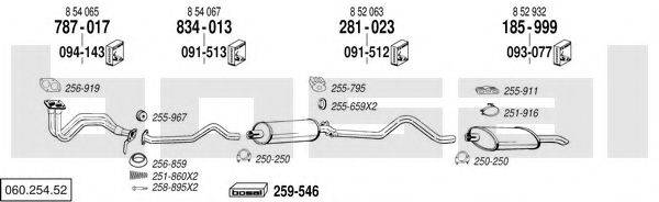 BOSAL 06025452 Система выпуска ОГ