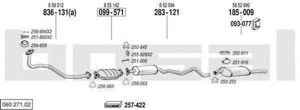 BOSAL 06027102 Система выпуска ОГ